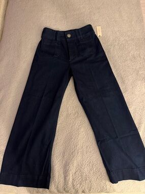 Maeve Wide Leg Pants in Deep Navy